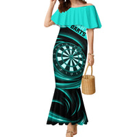 Personalised Darts Mermaid Dress Turquoise Abstract Light - Wonder Print Shop