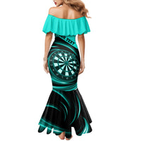 Personalised Darts Mermaid Dress Turquoise Abstract Light - Wonder Print Shop