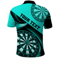 Personalised Darts Polo Shirt Turquoise Abstract Light - Wonder Print Shop