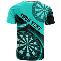 Personalised Darts T Shirt Turquoise Abstract Light - Wonder Print Shop