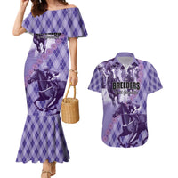 Personalized Breeders Horse Racing Couples Matching Mermaid Dress and Hawaiian Shirt World Horse Racing Championships - Wonder Print Shop