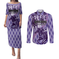 Personalized Breeders Horse Racing Couples Matching Puletasi and Long Sleeve Button Shirt World Horse Racing Championships - Wonder Print Shop