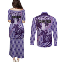 Personalized Breeders Horse Racing Couples Matching Puletasi and Long Sleeve Button Shirt World Horse Racing Championships - Wonder Print Shop