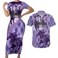 Personalized Breeders Horse Racing Couples Matching Short Sleeve Bodycon Dress and Hawaiian Shirt World Horse Racing Championships - Wonder Print Shop