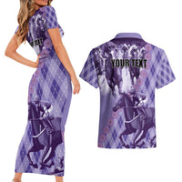 Personalized Breeders Horse Racing Couples Matching Short Sleeve Bodycon Dress and Hawaiian Shirt World Horse Racing Championships - Wonder Print Shop