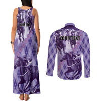Personalized Breeders Horse Racing Couples Matching Tank Maxi Dress and Long Sleeve Button Shirt World Horse Racing Championships - Wonder Print Shop