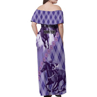 Personalized Breeders Horse Racing Family Matching Off Shoulder Maxi Dress and Hawaiian Shirt World Horse Racing Championships - Wonder Print Shop