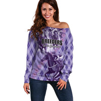 Personalized Breeders Horse Racing Off Shoulder Sweater World Horse Racing Championships - Wonder Print Shop