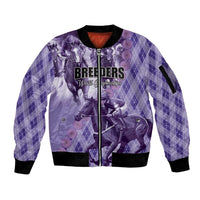 Personalized Breeders Horse Racing Sleeve Zip Bomber Jacket World Horse Racing Championships - Wonder Print Shop