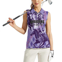 Personalized Breeders Horse Racing Women Sleeveless Polo Shirt World Horse Racing Championships - Wonder Print Shop