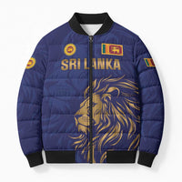 Custom Sri Lanka Cricket Bomber Puffer Jacket The Lions Go Champions - Wonder Print Shop