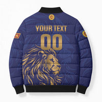 Custom Sri Lanka Cricket Bomber Puffer Jacket The Lions Go Champions - Wonder Print Shop