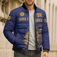 Custom Sri Lanka Cricket Bomber Puffer Jacket The Lions Go Champions - Wonder Print Shop