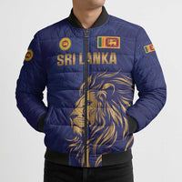 Custom Sri Lanka Cricket Bomber Puffer Jacket The Lions Go Champions - Wonder Print Shop