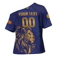Custom Sri Lanka Cricket Cross Shoulder Shirt The Lions Go Champions - Wonder Print Shop