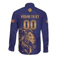 Custom Sri Lanka Cricket Long Sleeve Button Shirt The Lions Go Champions - Wonder Print Shop
