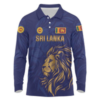 Custom Sri Lanka Cricket Long Sleeve Polo Shirt The Lions Go Champions - Wonder Print Shop