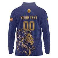 Custom Sri Lanka Cricket Long Sleeve Polo Shirt The Lions Go Champions - Wonder Print Shop