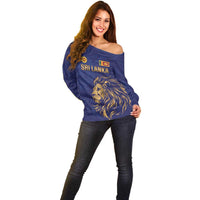 Custom Sri Lanka Cricket Off Shoulder Sweater The Lions Go Champions - Wonder Print Shop