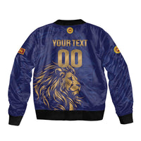 Custom Sri Lanka Cricket Sleeve Zip Bomber Jacket The Lions Go Champions - Wonder Print Shop