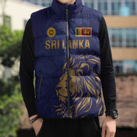 Custom Sri Lanka Cricket Sleeveless Puffer Jacket The Lions Go Champions - Wonder Print Shop
