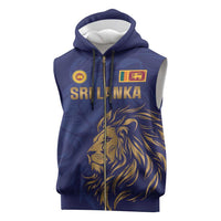 Custom Sri Lanka Cricket Sleeveless Zip Hoodie The Lions Go Champions - Wonder Print Shop