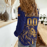 Custom Sri Lanka Cricket Women Casual Shirt The Lions Go Champions - Wonder Print Shop