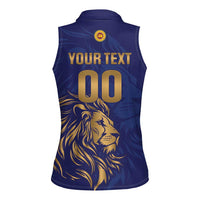 Custom Sri Lanka Cricket Women Sleeveless Polo Shirt The Lions Go Champions - Wonder Print Shop