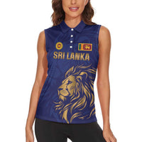 Custom Sri Lanka Cricket Women Sleeveless Polo Shirt The Lions Go Champions - Wonder Print Shop