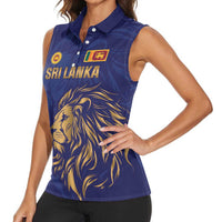 Custom Sri Lanka Cricket Women Sleeveless Polo Shirt The Lions Go Champions - Wonder Print Shop