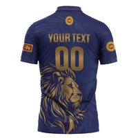 Custom Sri Lanka Cricket Zipper Polo Shirt The Lions Go Champions - Wonder Print Shop
