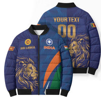 Custom Cricket India Vs Sri Lanka Bomber Puffer Jacket Simple Style - Wonder Print Shop