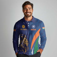Custom Cricket India Vs Sri Lanka Long Sleeve Polo Shirt Simple Style - Wonder Print Shop