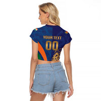 Custom Cricket India Vs Sri Lanka Raglan Cropped T Shirt Simple Style - Wonder Print Shop