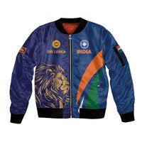 Custom Cricket India Vs Sri Lanka Sleeve Zip Bomber Jacket Simple Style - Wonder Print Shop