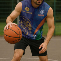 Custom Cricket India Vs Sri Lanka Sleeveless Hoodie Simple Style - Wonder Print Shop