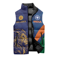 Custom Cricket India Vs Sri Lanka Sleeveless Puffer Jacket Simple Style - Wonder Print Shop