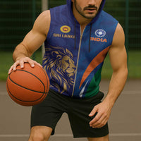 Custom Cricket India Vs Sri Lanka Sleeveless Zip Hoodie Simple Style - Wonder Print Shop