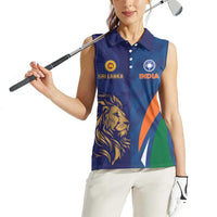 Custom Cricket India Vs Sri Lanka Women Sleeveless Polo Shirt Simple Style - Wonder Print Shop