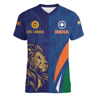 Custom Cricket India Vs Sri Lanka Women V-Neck T-Shirt Simple Style - Wonder Print Shop