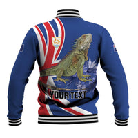 Personalized Anguilla Lizard Tropical Baseball Jacket - Wonder Print Shop