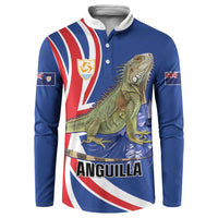 Personalized Anguilla Lizard Tropical Button Sweatshirt - Wonder Print Shop