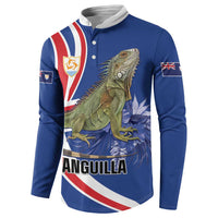 Personalized Anguilla Lizard Tropical Button Sweatshirt - Wonder Print Shop
