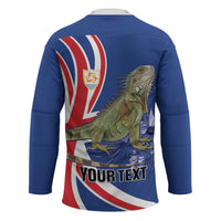 Personalized Anguilla Lizard Tropical Hockey Jersey - Wonder Print Shop