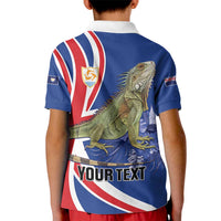Personalized Anguilla Lizard Tropical Kid Polo Shirt - Wonder Print Shop