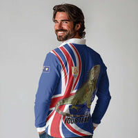Personalized Anguilla Lizard Tropical Long Sleeve Polo Shirt - Wonder Print Shop