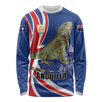 Personalized Anguilla Lizard Tropical Long Sleeve Shirt - Wonder Print Shop