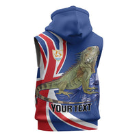Personalized Anguilla Lizard Tropical Sleeveless Zip Hoodie - Wonder Print Shop