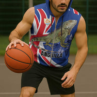 Personalized Anguilla Lizard Tropical Sleeveless Zip Hoodie - Wonder Print Shop