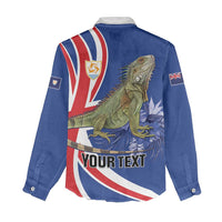 Personalized Anguilla Lizard Tropical Women Casual Shirt - Wonder Print Shop